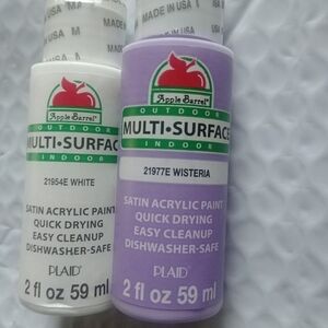 Multi-Surface Satin Acrylic Paint Set - White and Purple